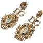 Elegant Gold Crystal Clip-On Earrings