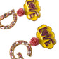 Glimmering Gold Crystal Dangle Earrings