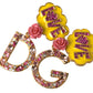Glimmering Gold Crystal Dangle Earrings