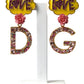 Glimmering Gold Crystal Dangle Earrings