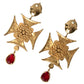 Opulent Gold-Toned Clip-On Earrings
