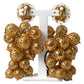 Elegant Gold Filigree Floral Clip-On Earrings