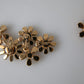 Multicolor Crystal Floral Dangle Earrings