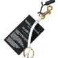 Black Silicone DG Logo Gold Brass Keychain