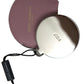 Elegant Pink Leather Hand Mirror Holder