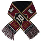 Elegant Maroon Wool-Cashmere Men's Scarf