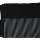 Black Gray Stripe Wool Neck Wrap Shawl Scarf