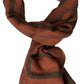 Elegant Brown Cotton Modal Men's Scarf