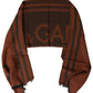 Elegant Brown Cotton Modal Men's Scarf