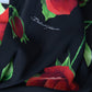 Elegant Silk Blend Black Scarf