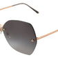 Elegant Gold Gradient Sunglasses for Women