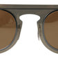 Chic Brown Metal Phantos Sunglasses
