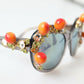 Chic Gray Crystal Applique Women's Sunglasses