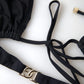 Elegant Black Two-Piece Bikini Swimsuit