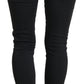 Chic Black Mid Waist Skinny Jeans