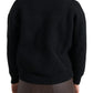 Elegant Black Virgin Wool Sweater