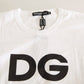 Elegant White Cotton Round Neck Tee