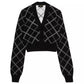 V-Neck Rhinestone Embellished Wool Sweater