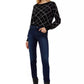 Rhinestone Embellished Check Sweater
