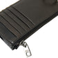 Elegant Black Leather Lanyard Cardholder