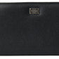 Elegant Black Leather Zip Wallet