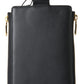 Elegant Black Leather Cardholder with Zip Detail