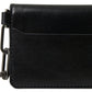Elegant Black Leather Card Holder