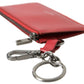 Chic Red Leather Card Holder Wallet