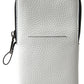 Elegant White Leather Phone Crossbody Bag