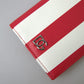 Elegant Striped Leather Passport Holder