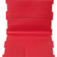 Elegant Striped Leather Passport Holder
