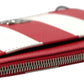 Elegant Striped Leather Card Holder