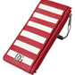 Elegant Striped Leather Card Holder