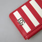 Elegant Striped Leather Card Holder