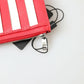 Elegant Striped Leather Card Holder