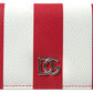 Elegance Unfolded: Red & White Leather Bifold Wallet