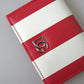 Elegance Unfolded: Red & White Leather Bifold Wallet