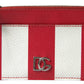 Elegant Striped Leather Card Holder