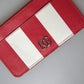 Elegant Striped Leather Card Holder