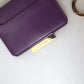 Purple Leather French Flap Wallet