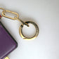 Purple Leather French Flap Wallet