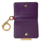 Purple Leather French Flap Wallet