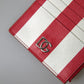 Elegant Striped Leather Card Holder