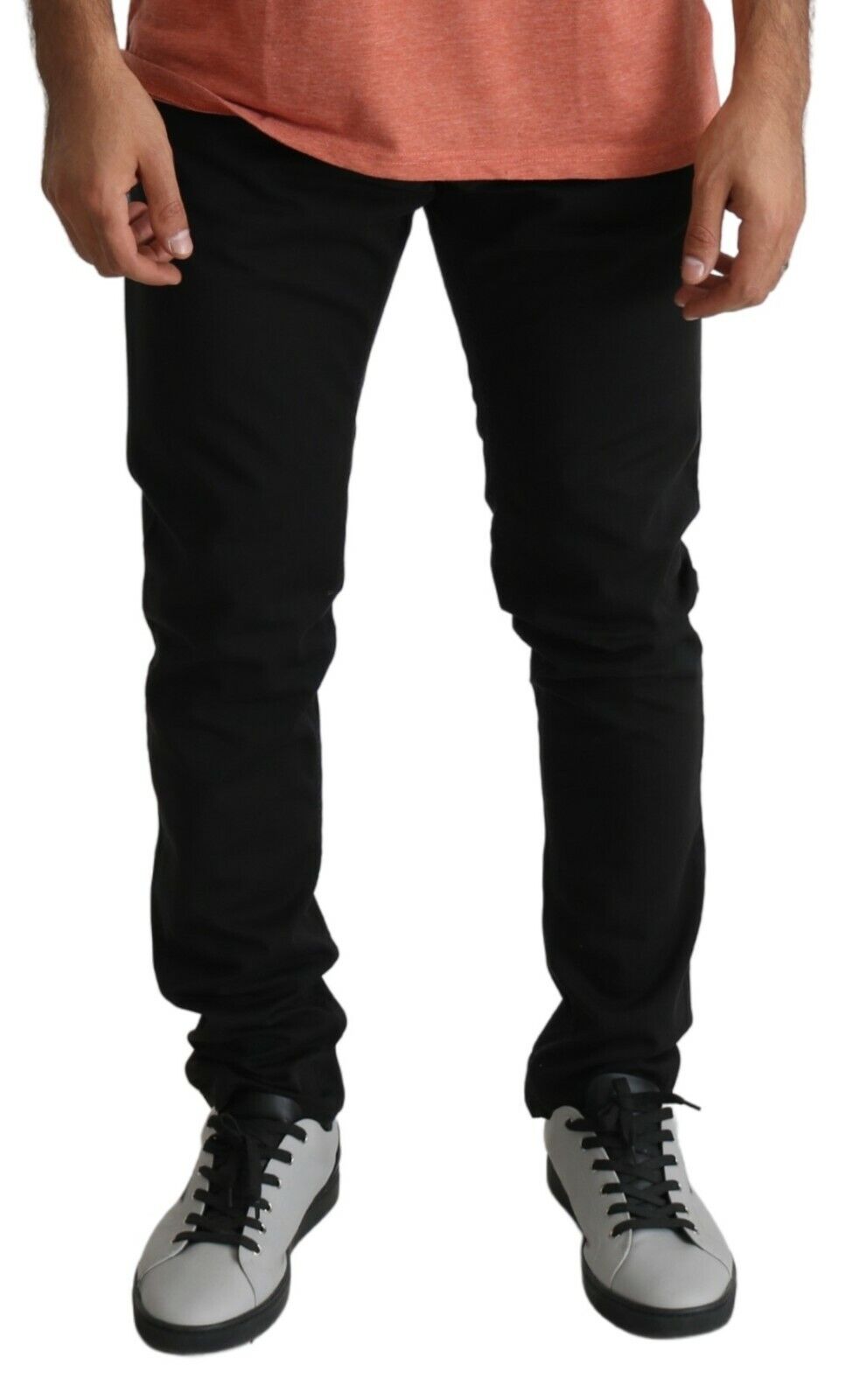 Elegant Black Slim Fit Denim Couture