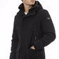 Black Polyester Men Jacket