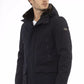Blue Polyester Men Jacket