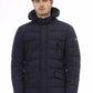 Blue Polyester Men Jacket
