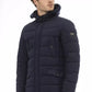 Blue Polyester Men Jacket