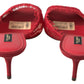 Red Taormina Lace Heels Sandals