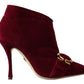 Elegant Velvet Devotion Ankle Boots